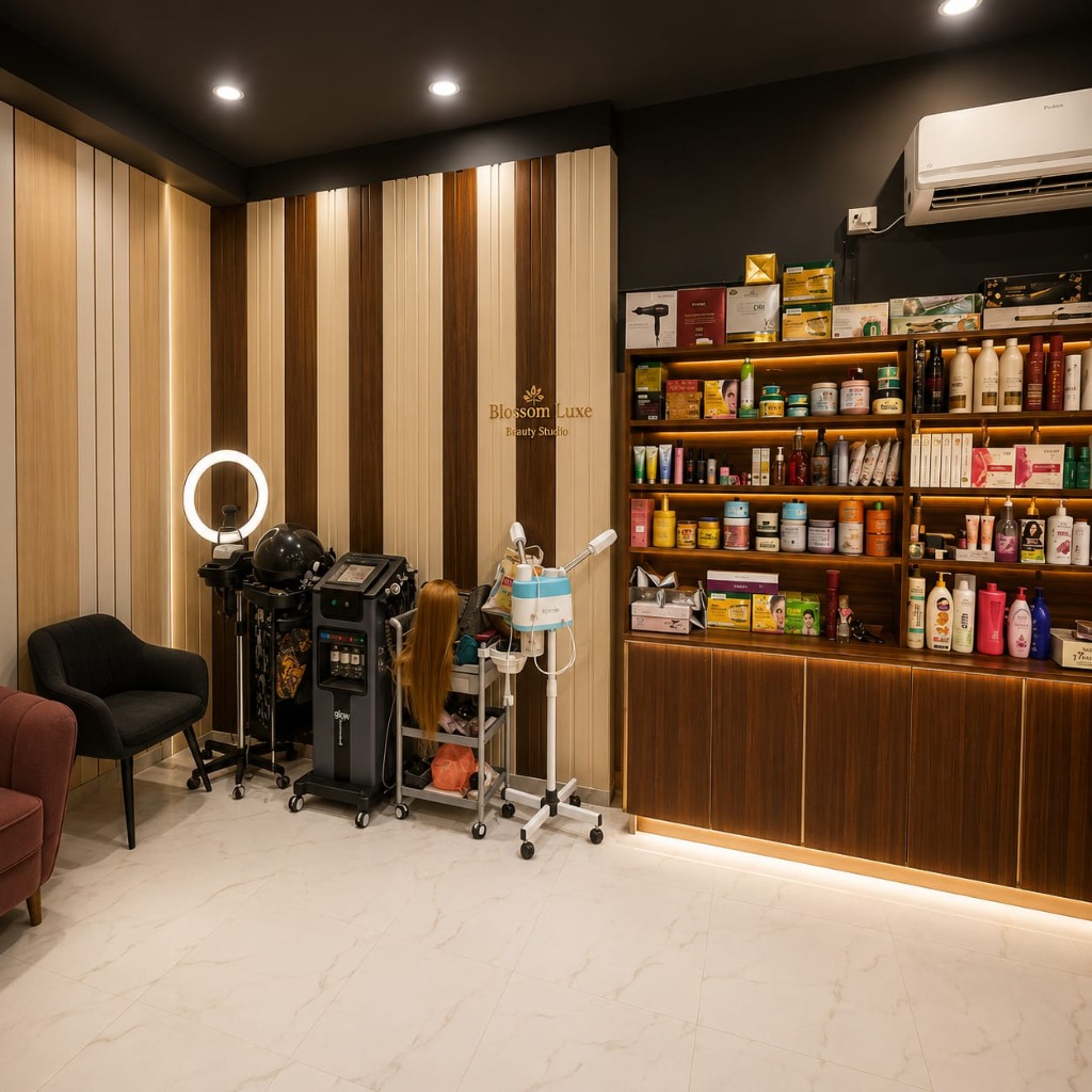 Beauty and skincare treatment room